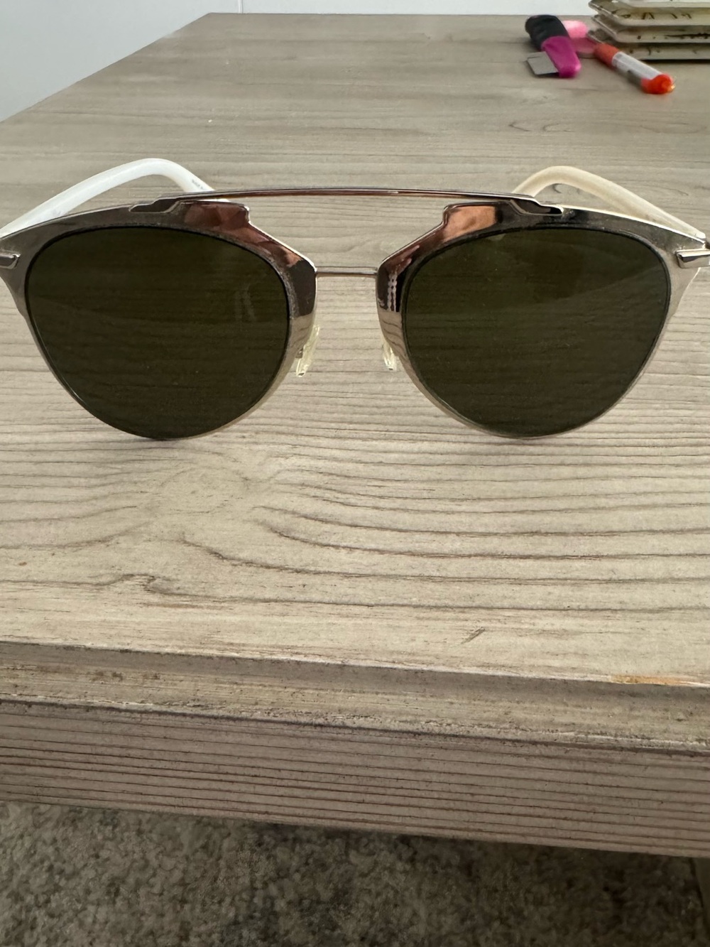 Dior Silver Frame Sunglasses